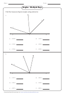 Angles - Multiple Rays Worksheet Template