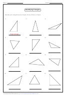 Identifying Triangles Worksheet Template Printable pdf