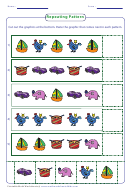Repeating Pattern Worksheet - Toys