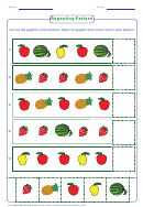 Repeating Pattern Worksheet - Fruit
