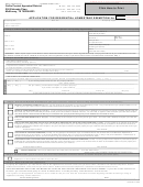 Application For Residential Homestead Exemption Form