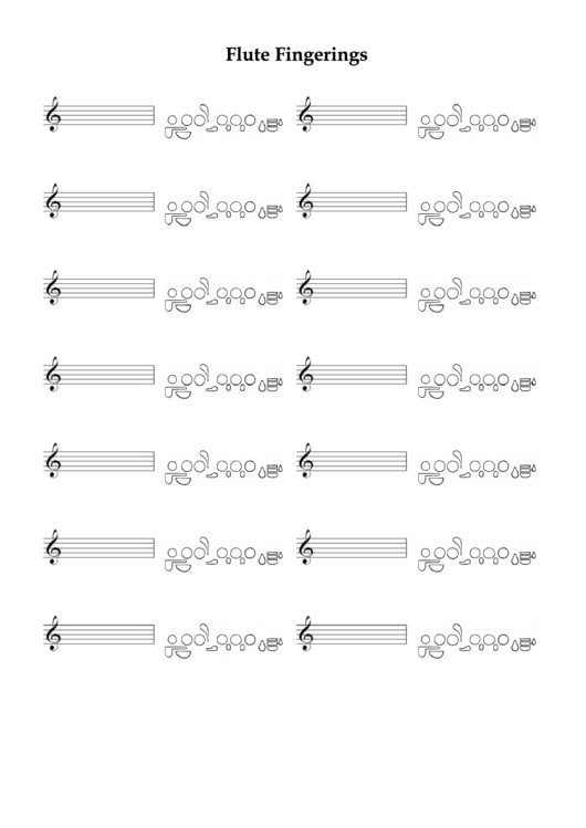 Flute Fingering Chart Printable pdf
