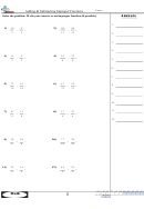 Adding And Subtracting Improper Fractions Worksheet With Answer Key Printable pdf