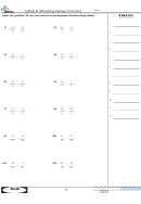 Adding And Subtracting Improper Fractions Worksheet With Answer Key