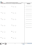 Adding And Subtracting Mixed Numbers Worksheet With Answer Key