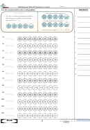 Subtracting Mixed Fractions Visual Worksheet With Answer Key