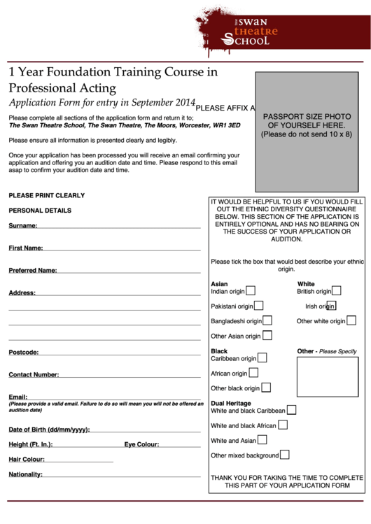 School Application Form Template Printable pdf