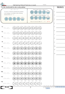 Subtracting Mixed Fractions (visual) Worksheet With Answer Key