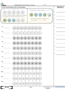 Adding Mixed Fractions Visual Worksheet With Answer Key