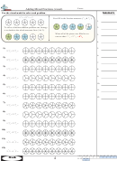 Adding Mixed Fractions (Visual) Worksheet With Answer Key Printable pdf