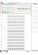 Adding Mixed Fractions (Visual) Worksheet With Answer Key Printable pdf