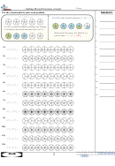 Adding Mixed Fractions (visual) Worksheet With Answer Key