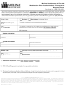Molina Healthcare Of Florida Medication Prior Authorization / Exceptions Request Form