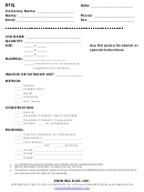 Request For Quote Form