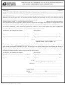 Usps Certificate Of Transfer Of Title To Leased Property And Lease Assignment And Assumption