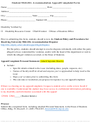 Student 504/ada Accommodation Appeal/complaint Form