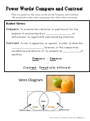 Power Words: Compare And Contrast Printable pdf
