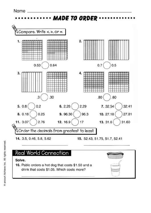 Base Ten Blocks Worksheet With Answer Key Printable pdf