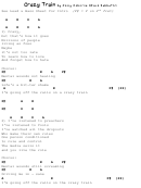 Crazy Train By Ozzy Osborne Black Sabbath Printable pdf