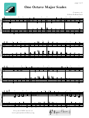 One Octave Major Scales Printable pdf