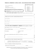 Personal Property Application - Disaster Re-entry Permit