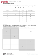 Electronegativity Values Gridlocks Printable pdf