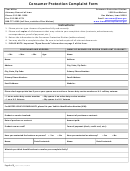 Consumer Protection Complaint Form
