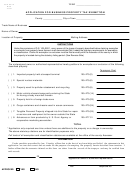 Form Av-12 - Application For Business Property Tax Exemption