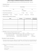 Hope College Confidential Employee Information Form