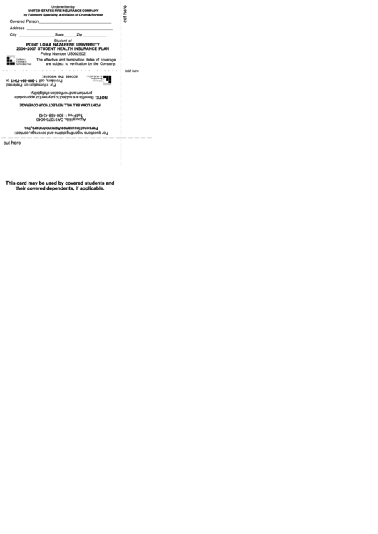 United States Fire Insurance Company Printable pdf
