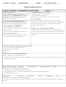 Siop Lesson Plan Sample - Reading/reciprocal Teaching