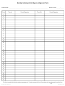 Monthly Individual Child Sign-in & Sign-out Form
