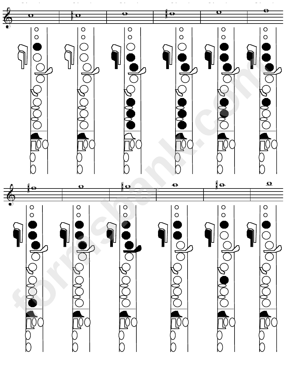 Flute Fingering Chart (Standard)