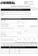 Wirral Council - Secondary In Year Application Form