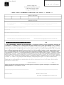 Form Mvr-37 - Application For Handicap Driver Registration Plate