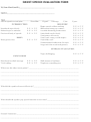 Short Speech Evaluation Form