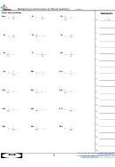Multiplying Unit Fractions By Whole Numbers Worksheet With Answer Key