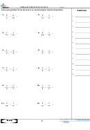 Adding & Subtracting Fractions Worksheet With Answer Key Printable pdf