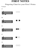 First Notes Fingering Chart For Your First 5 Notes