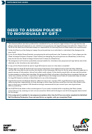 Deed To Assign Policies To Individuals By Gift. Printable pdf