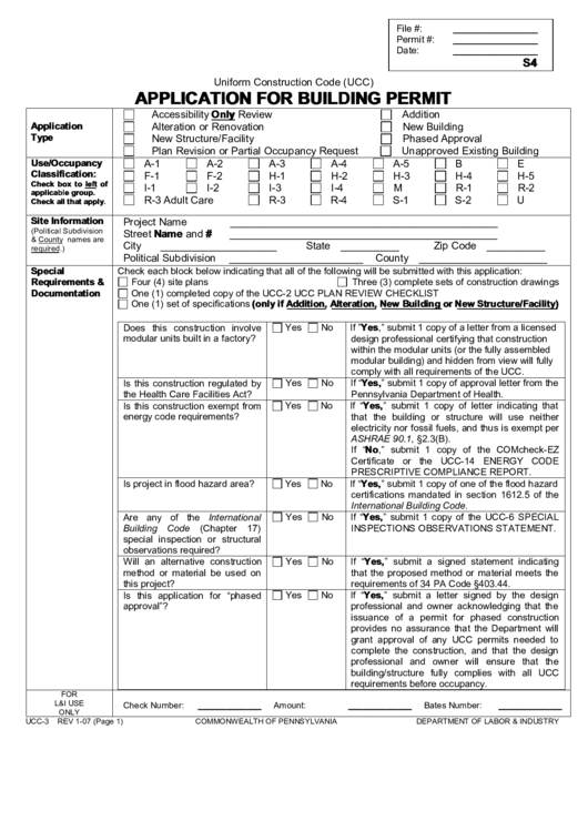 Printable Ucc Permit Forms - Printable Forms Free Online