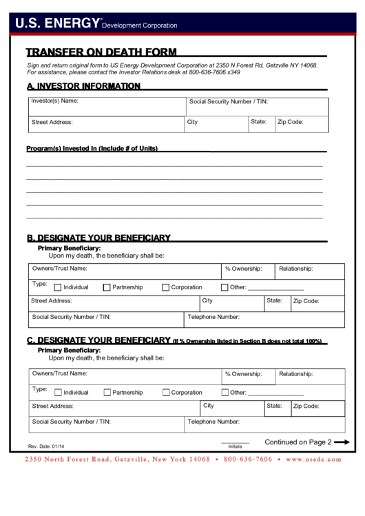 Free Printable Beneficiary Forms