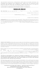 Tennessee Deed Of Trust Form