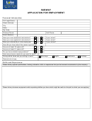 Fillable Subway Application For Employment Printable pdf