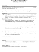Finance Technical Sample Resume