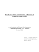 Sample Settlement Agreement And Release
