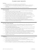 Example Resume Summaries