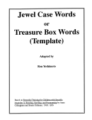 Phonetic Cards: Jewel Case Words Or Treasure Box Words (template)