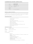 Confidential Resume (sample Only)