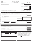 Form R-I - City Of Dayton Individual Income Tax Return Printable pdf